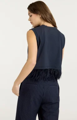 Cropped Feather Tee