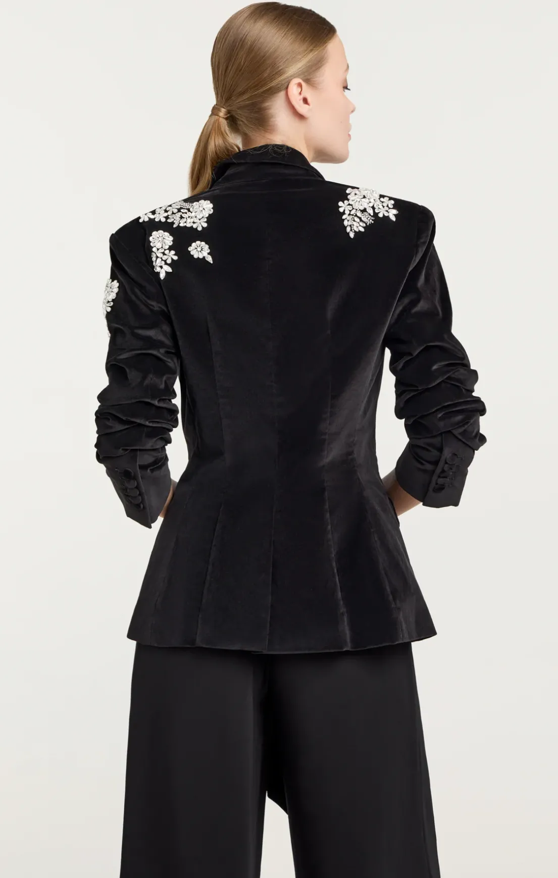Crystal Ivy Chenille Scrunched Cheyenne Blazer