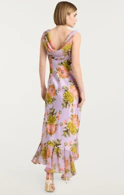 Faded Chrysanthemum Raya Dress