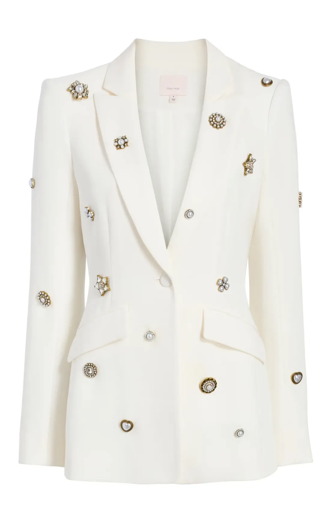 Gold Charm Embellished Cheyenne Blazer