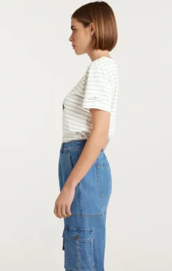 Melange Stripe Paris New York Tee