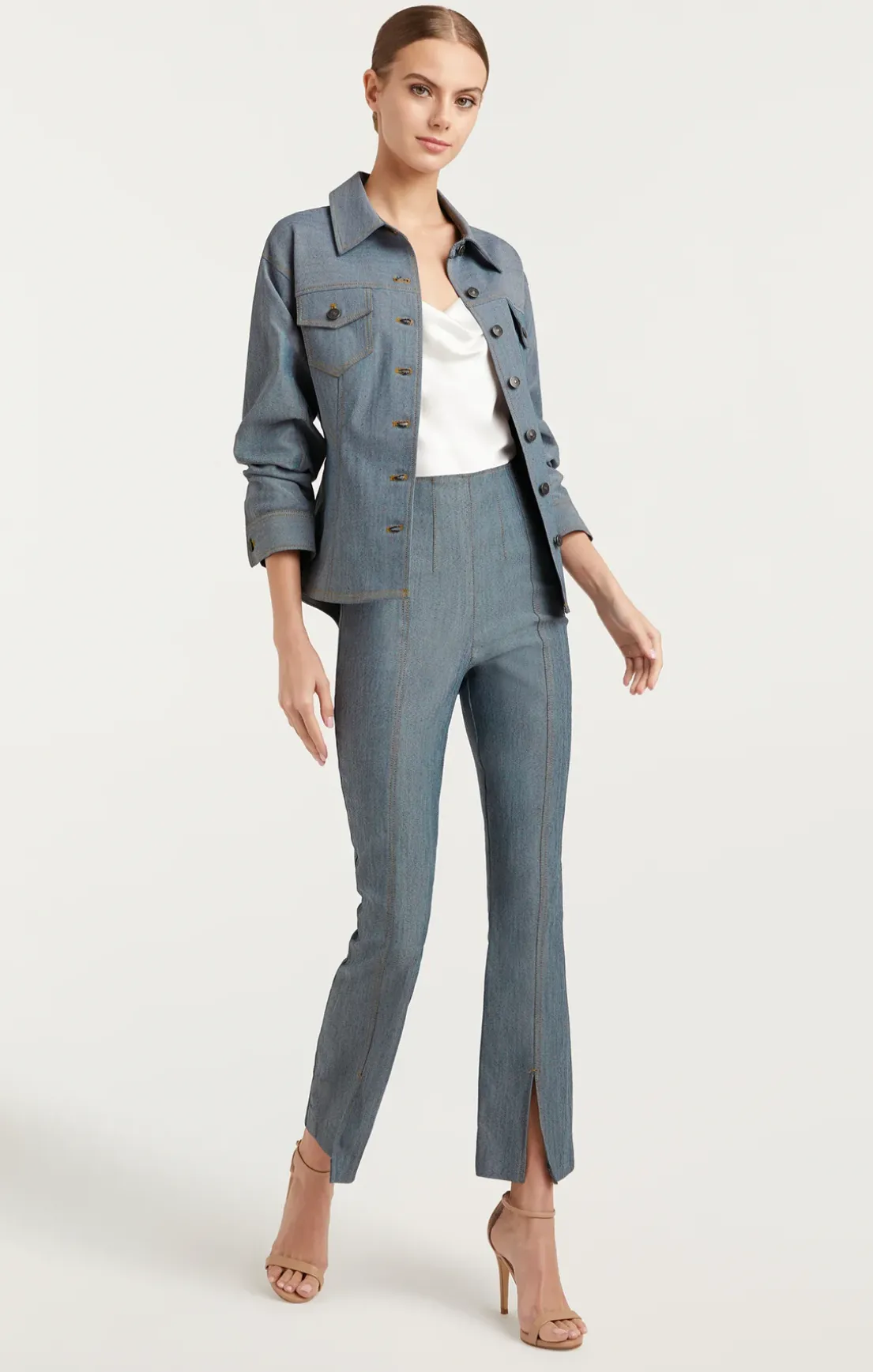 Reverse Denim Scrunched Canyon Jacket