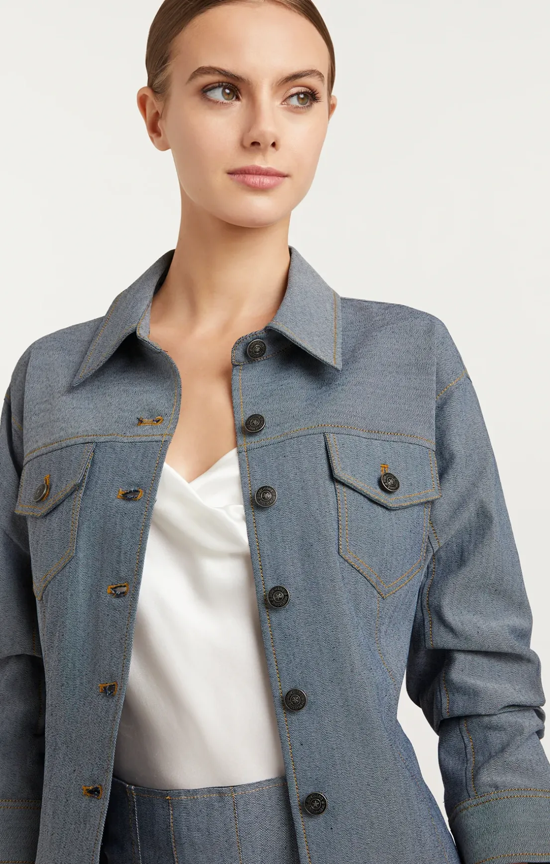 Reverse Denim Scrunched Canyon Jacket