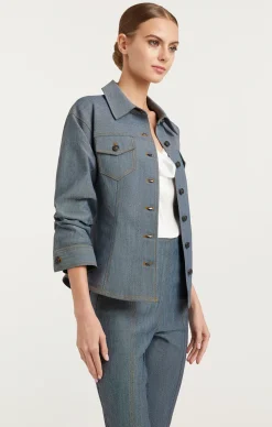 Reverse Denim Scrunched Canyon Jacket