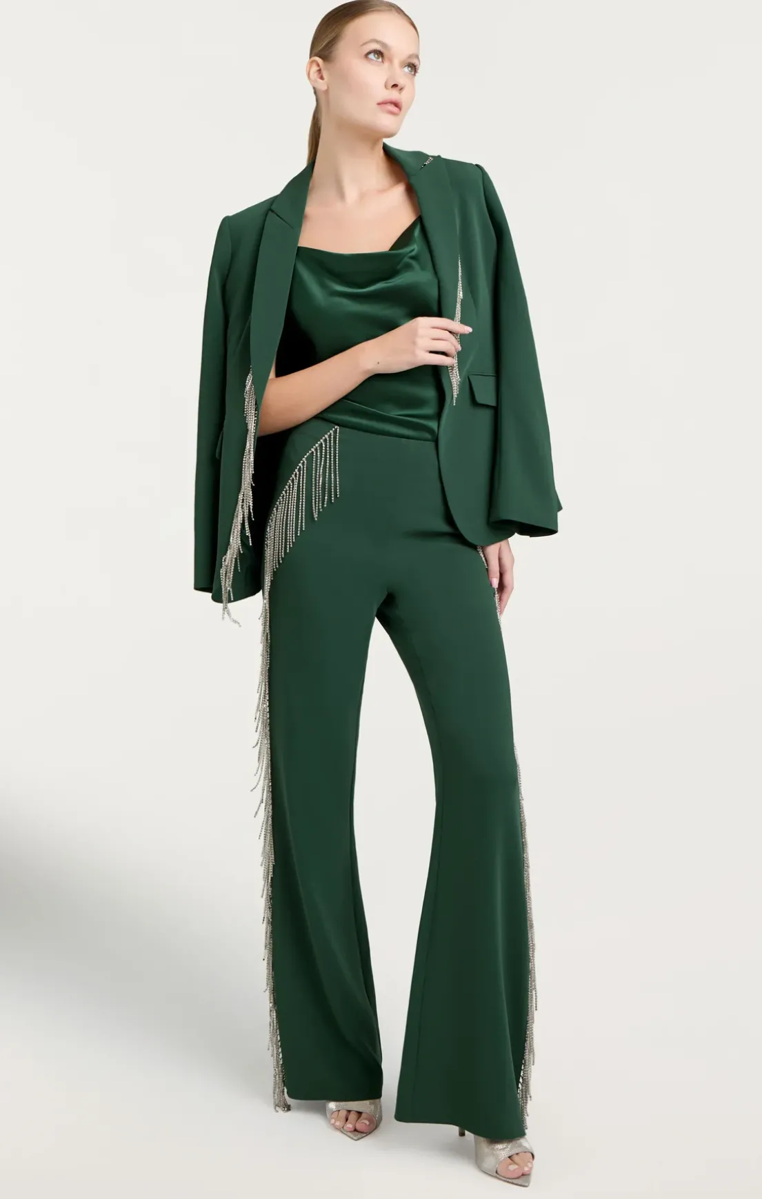 Rhinestone Fringe Embellished Cheyenne Blazer