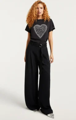 Rhinestone Love Letter Heart Tee
