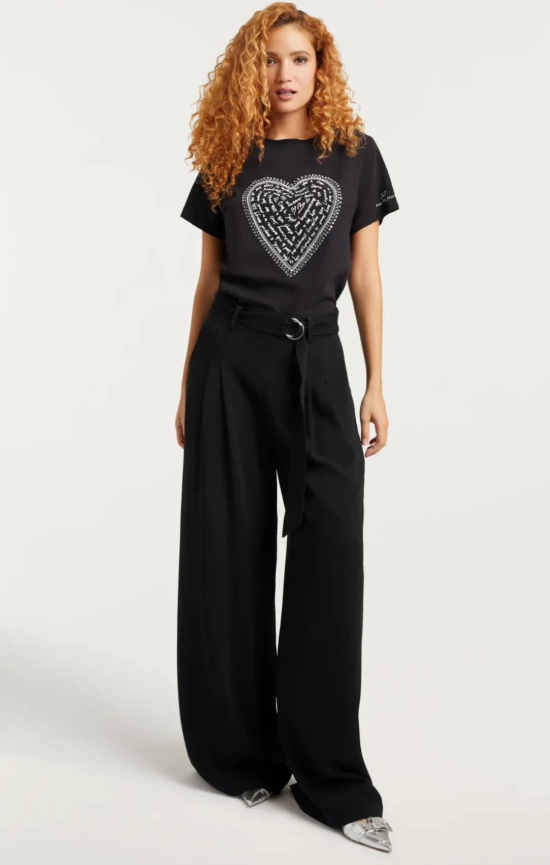 Rhinestone Love Letter Heart Tee