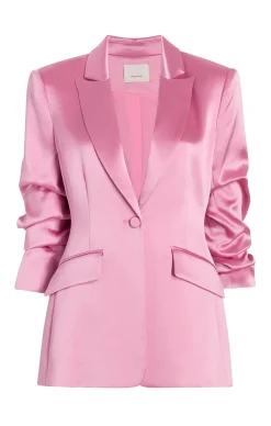 Smooth Satin Scrunched Cheyenne Blazer